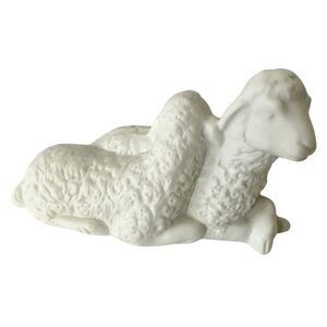 Vintage 80s Avon Nativity Collectibles The Sheep White Porcelain Figure